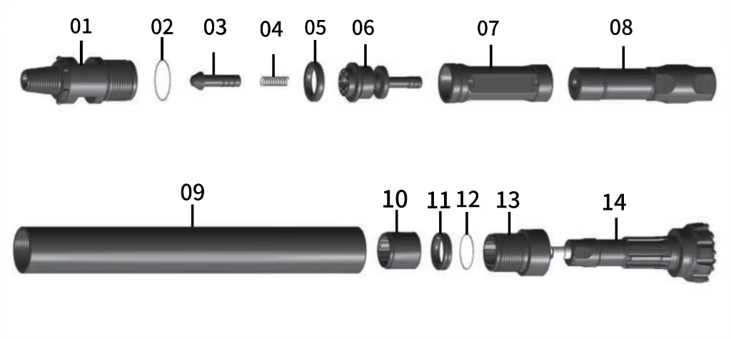 Fast Penetration High Productivity DHD350 DTH Hammer - 副本