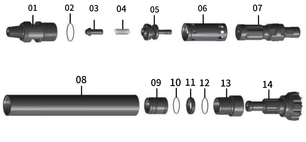 Mission Water Well Drill DTH Hammer Mining Efficient Drilling Hammer 