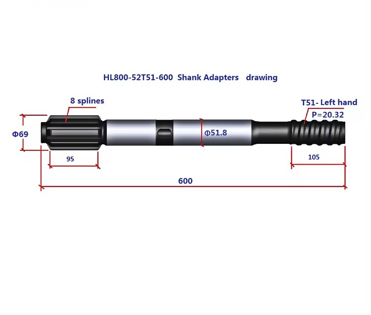 Hot selling HL650 HL700 adaptors shank